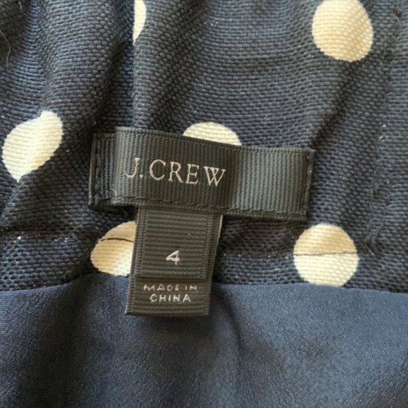 J. Crew Polka Dot Shoulder Tie Mini Dress | Size 4 - Picture 6 of 7